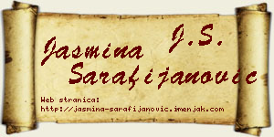 Jasmina Sarafijanović vizit kartica